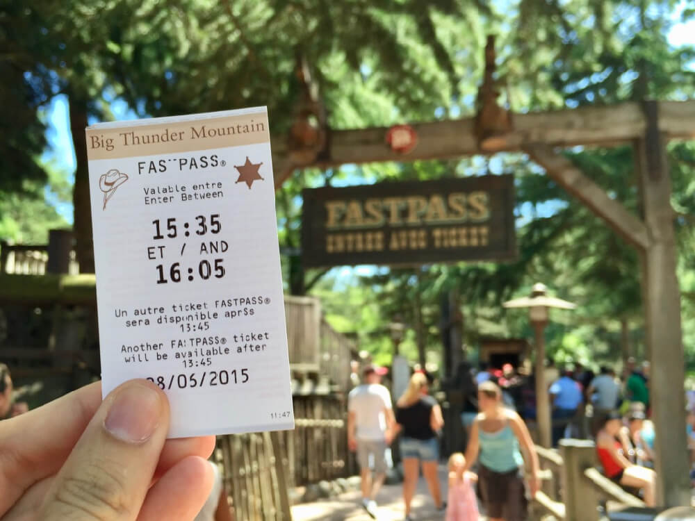 Ticket FASTPASS para Big Thunder Mountain en Disneyland Paris