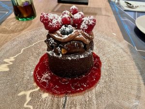 Bizcocho de chocolate y Nutella del restaurante LaLiga TwentyNines 2021
