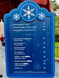Menú L'Hiver Gourmand Disneyland Paris - Chalet azul Fantasyland