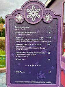 Menú L'Hiver Gourmand Disneyland Paris - Chalet rosa Fantasyland