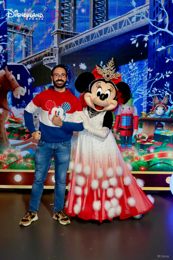 Minnie en el encuentro con Minnie y sus amigos en Walt Disney Studios Park Navidad Disneyland Paris