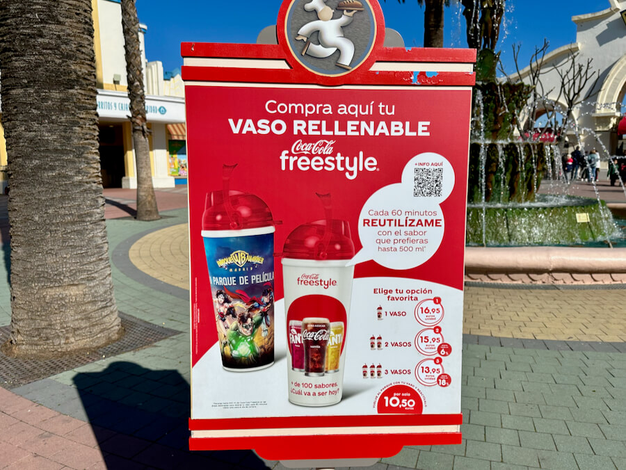 Vaso rellenable Coca-Cola Freestyle Parque Warner