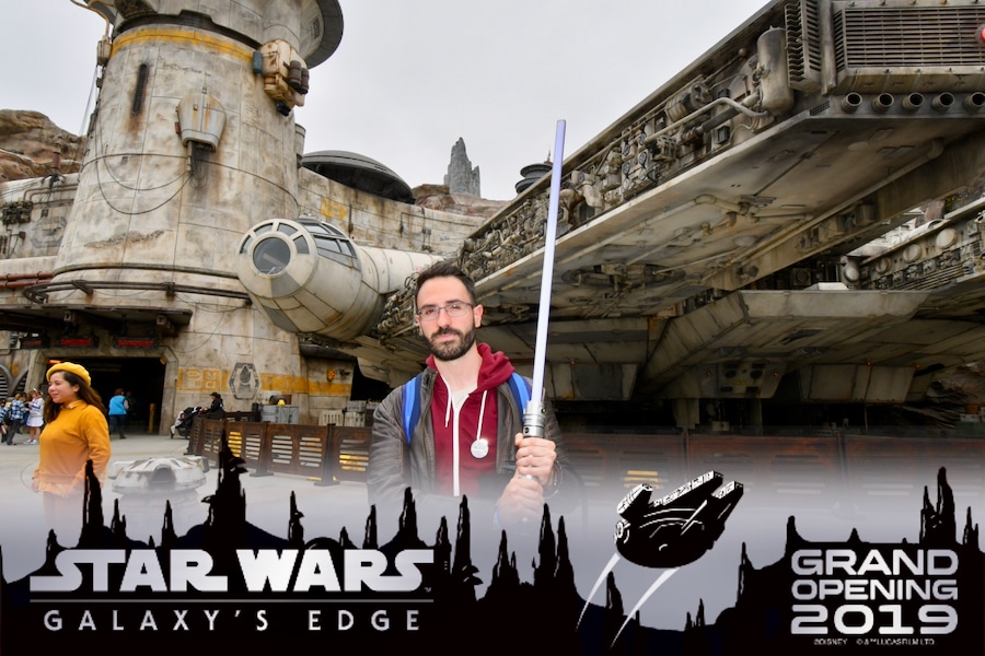 Foto de PhotoPass en la inauguración de Star Wars Galaxys Edge en Disneyland California