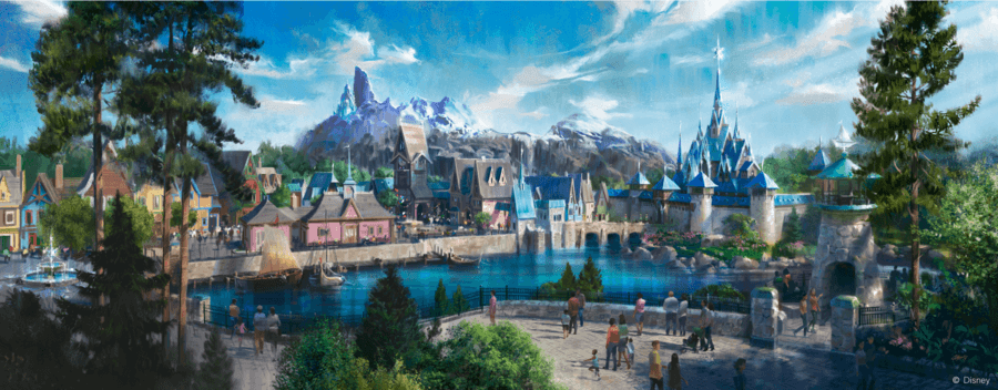 Diseño de la nueva área de Frozen en construcción para Walt Disney Studios en Disneyland Paris