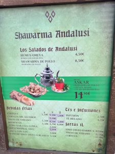 Menú de El Shawarma Andalusí 2022 v3 - Puy du Fou España