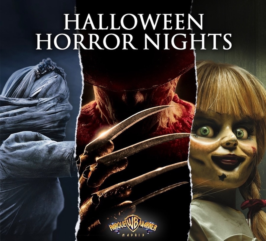 Logo de las Halloween Horror Nights en Parque Warner