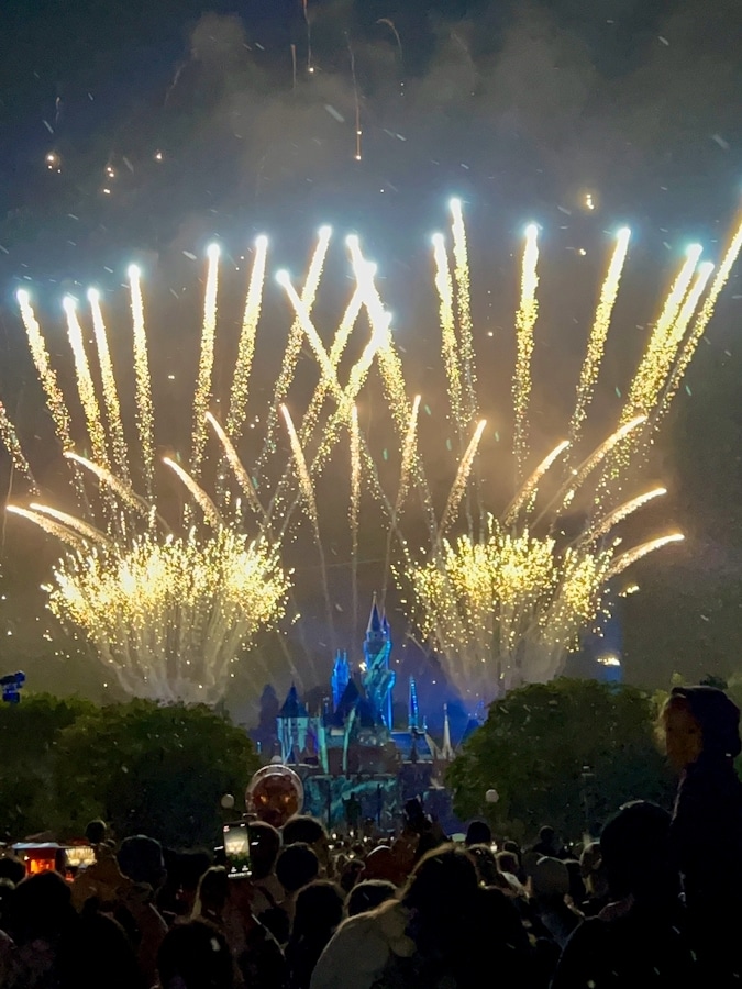 Fuegos artificiales en el Castillo de Disneyland Resort California