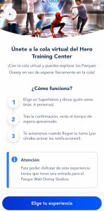 Cola virtual Hero Training Center 2 - Instrucciones
