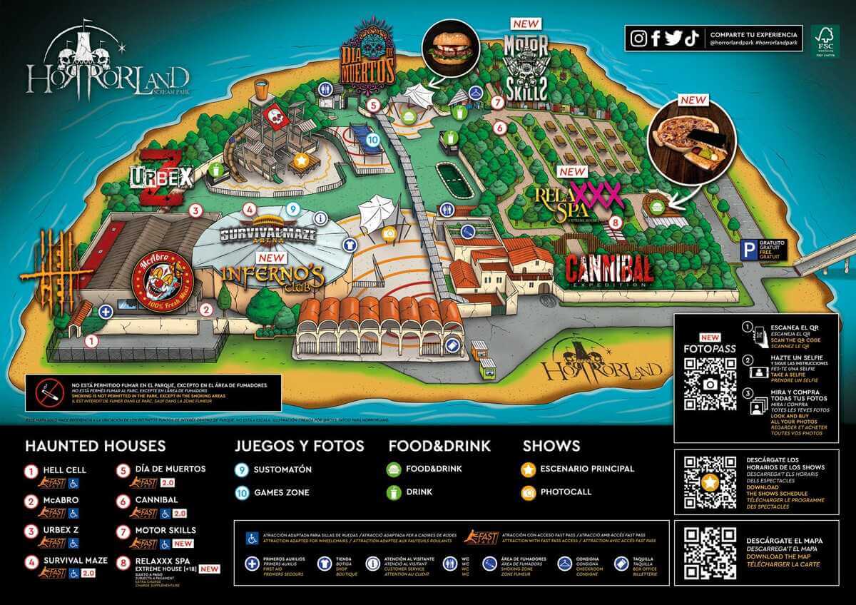 Mapa Horrorland Park 2022