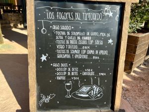 Los Fogones del Tintorero - Menú navidad Puy du Fou 2022