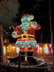 Papá Noel Iluminado Navidad Parque Warner
