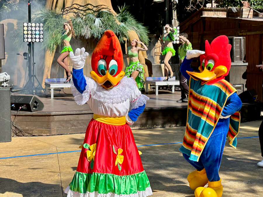Animación de Carnaval con Woody y Winnie en Mexico de PortAventura