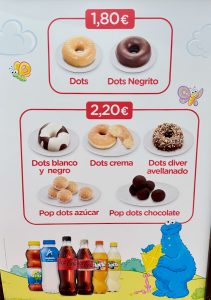 Menú donuts Cookie Monster Corner 2023