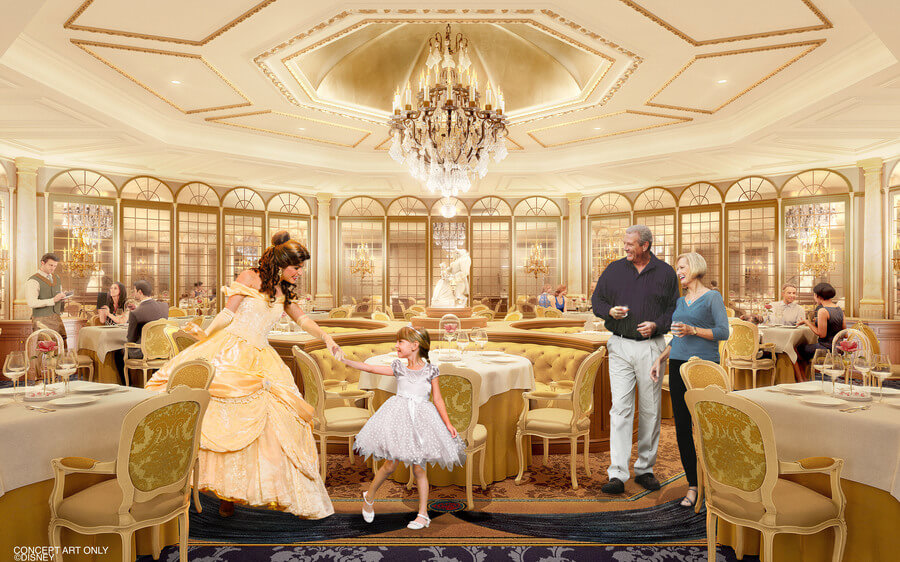 La Table de Lumière - Restaurante de mesa con princesas y principes del Disneyland Hotel en Paris