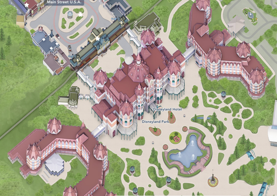Mapa del Disneyland Hotel - Disneyland Paris