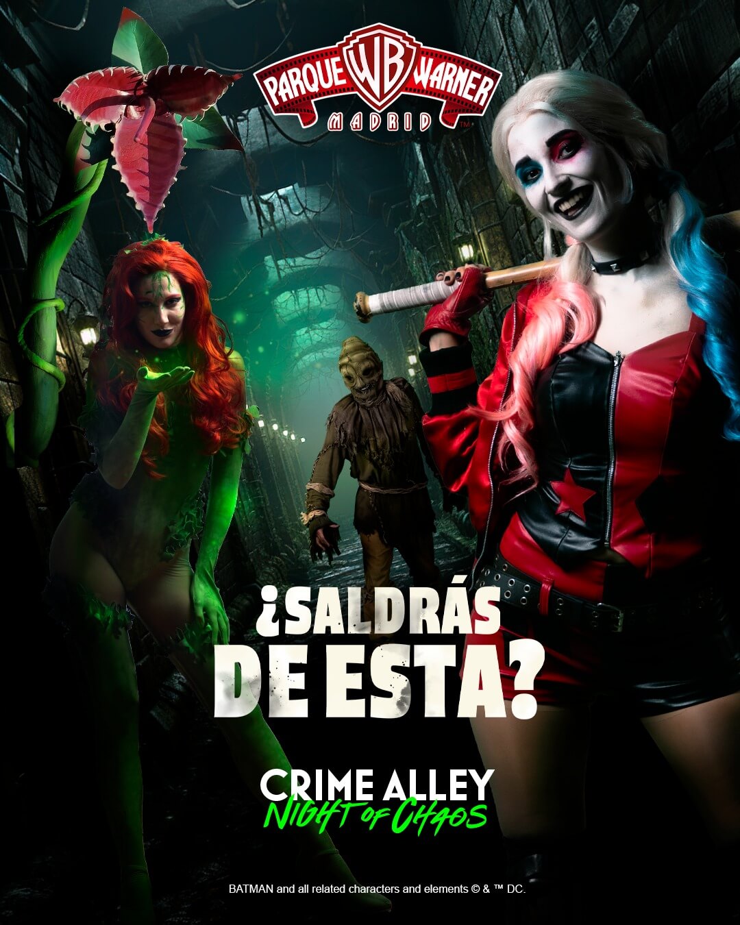 Crime Alley Nuevo pasaje terror Halloween 2023 Parque Warner imagen promocional 2