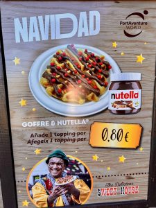 Gofre navideño - Nutella Sweet House PortAventura 2023