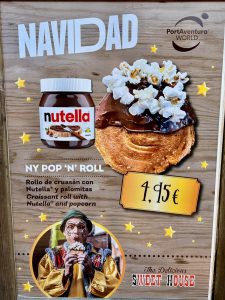 Roll navideño - Nutella Sweet House PortAventura - Navidad 2023