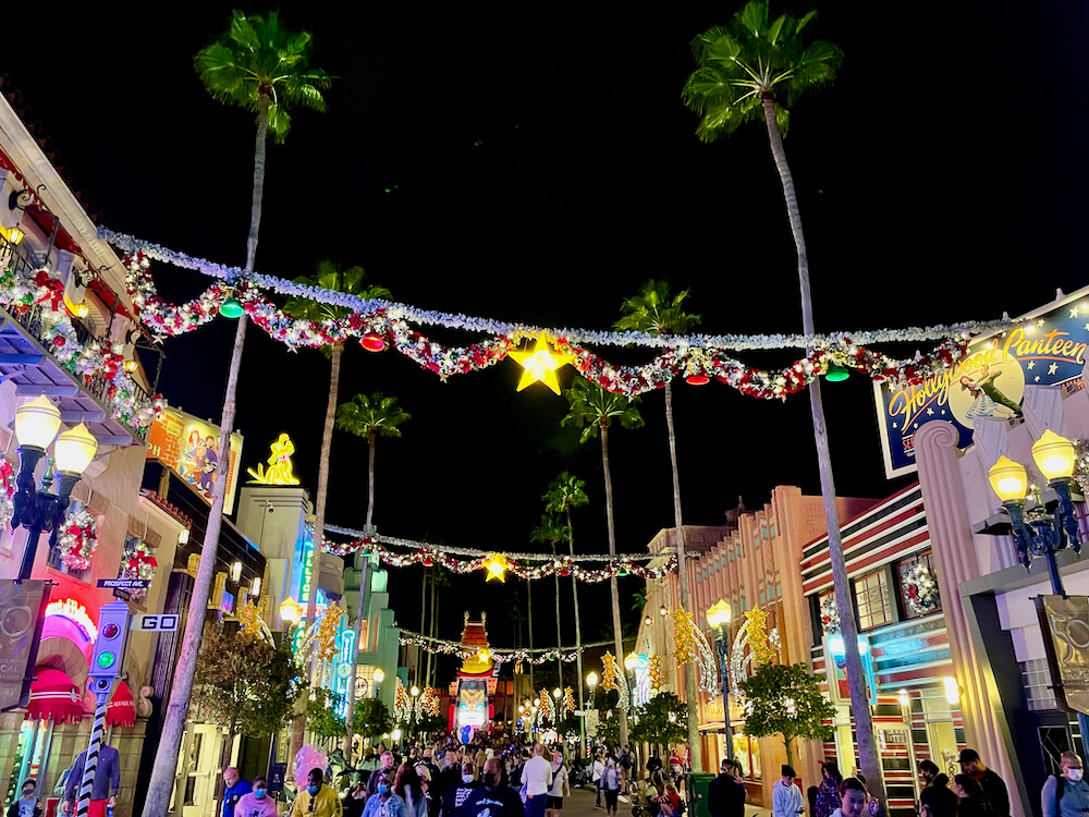 Decoraciones de Navidad en Disney Hollywood Studios de Walt Disney World Orlando