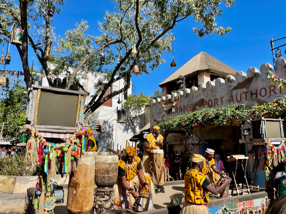 Músicos africanos en Animal Kingdom de Walt Disney World